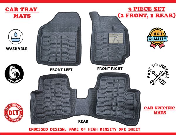 Car Tray Mats 4d for Tigor (Black)